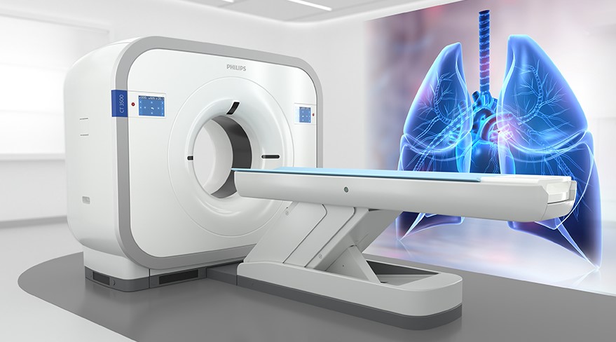 tomograf komputerowy w tle płuca