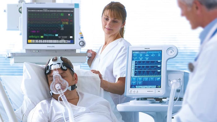 Respiratory szpitalne — wentylacja