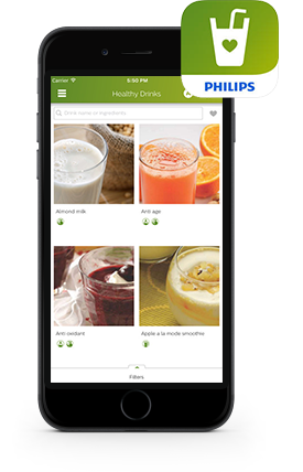 Aplikacja Philips Healthy Drinks