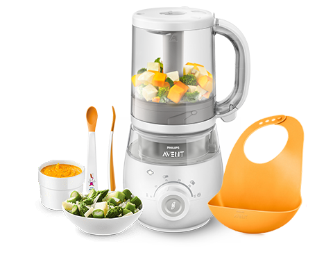 Produkty do karmienia dzieci starszych: urządzenie do przygotowywania jedzenia i zastawa marki Philips Avent