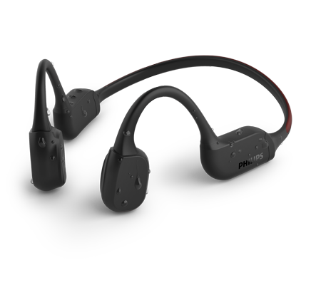 Bezprzewodowe, wodoodporne słuchawki sportowe o otwartej konstrukcji Philips A7607
