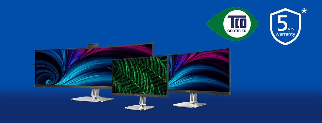 Certyfikowane przez TCO monitory Philips i pięcioletnia gwarancja
