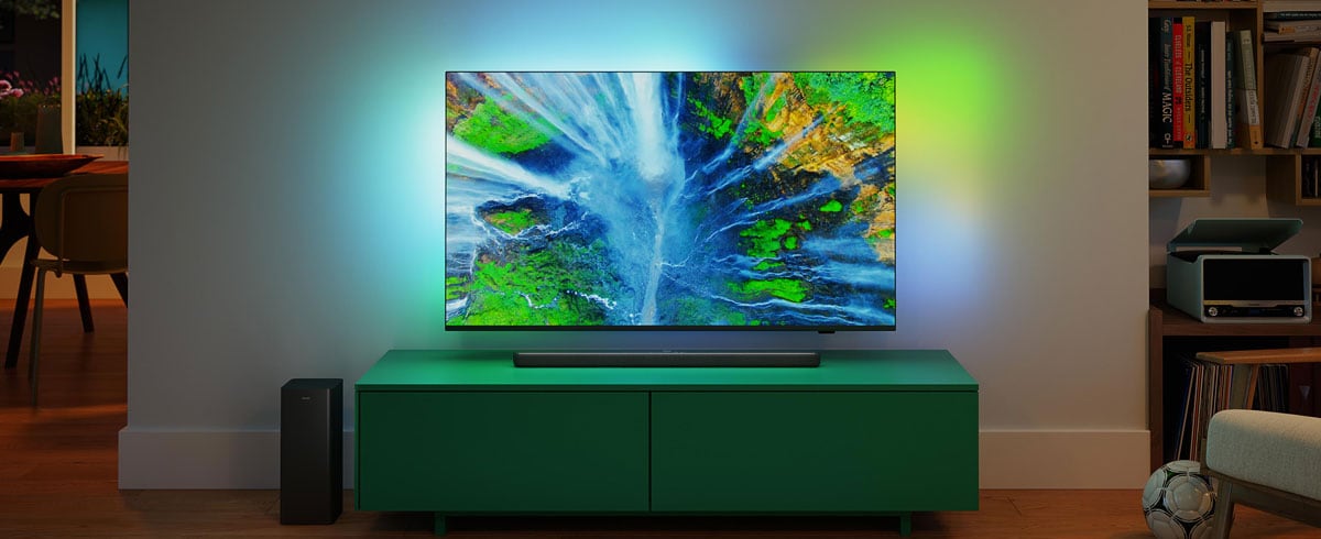 Głośnik soundbar Philips w salonie