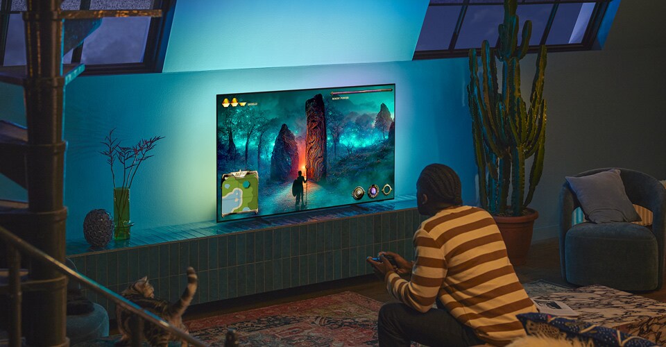 Ulepszona funkcja gier w telewizorach OLED Philips