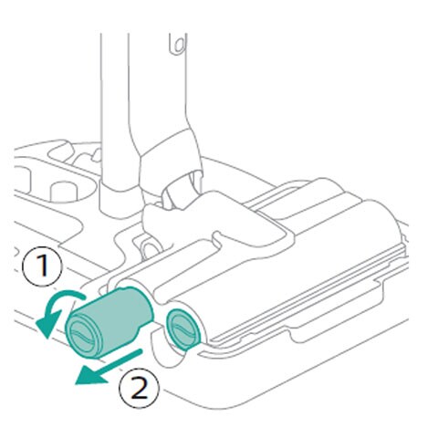 Schemat: Jak używać szczoteczki czyszczącej i mieć łatwiejszy dostęp do szczotek PowerBrush z mikrofibry - krok 1