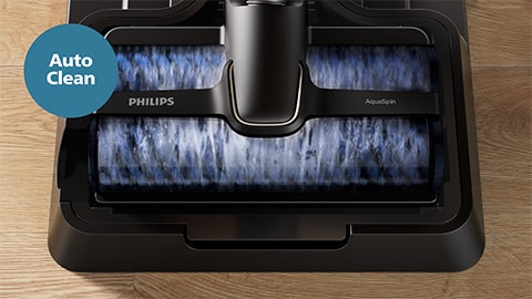 Bezprzewodowy odkurzacz Philips AquaTrio z funkcją mycia serii 9000 — higieniczny automatyczny cykl samoczyszczenia
