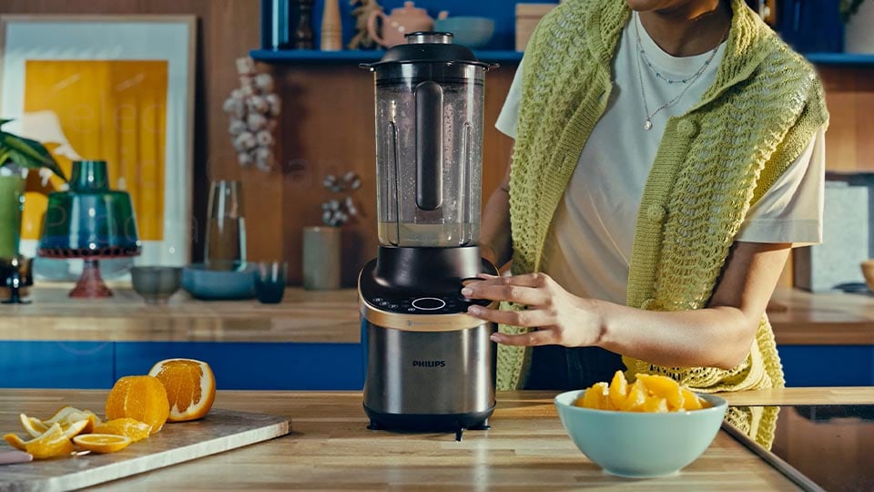 Instrukcja czyszczenia blendera z sokowirówką Philips Flip&Juice.