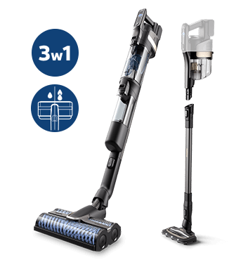 Odkurzacz bezprzewodowy 3w1 Philips AquaTrio z funkcją aktywnego mycia.