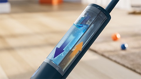 Mop elektryczny Philips OneUp jest wyposażony w 2 oddzielnie zbiorniki