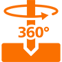Ikona zawiasu obracającego się o 360 stopni