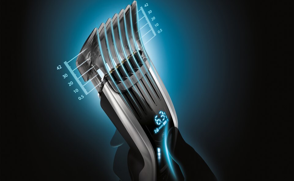 Maszynka do strzyżenia włosów Philips z automatyczną regulacją.