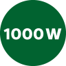 Ikona wydajnego silnika o mocy 1000W
