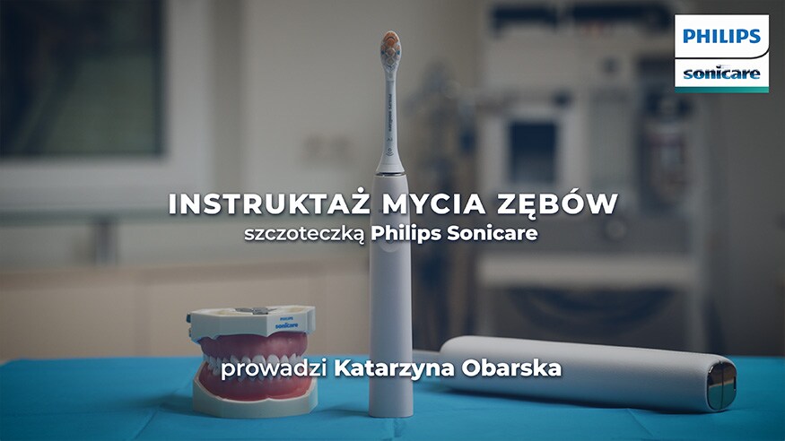 Katarzyna Obarska instruktaż mycia zębów szczoteczką soniczną