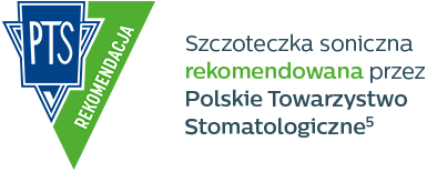 Rekomendacja szczoteczek sonicznych Philips Sonicare przez Polskie Towarzystwo Stomatologiczne.
