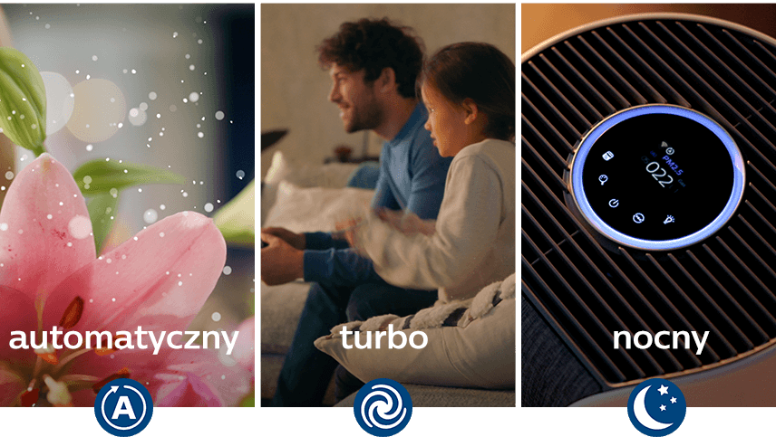 3 automatyczne tryby pracy: automatyczny, turbo, nocny
