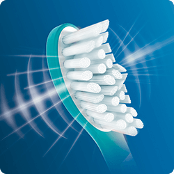 Ilość ruchów sonicznych główki szcozteczki elektrycznej odpowiednio dopasowania do potrzeb usuwania płytki nazębnej z dziecięcych zębów.