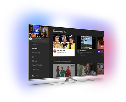 Telewizor Smart TV z usługą Facebook Watch