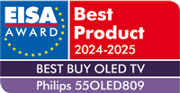Logo nagrody EISA dla telewizora OLED 808