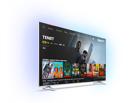 Telewizor Smart TV z platformą Rakuten TV